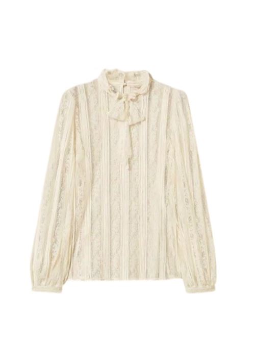 Righeh lace blouse with bow TWINSET | 261TP2541.00059